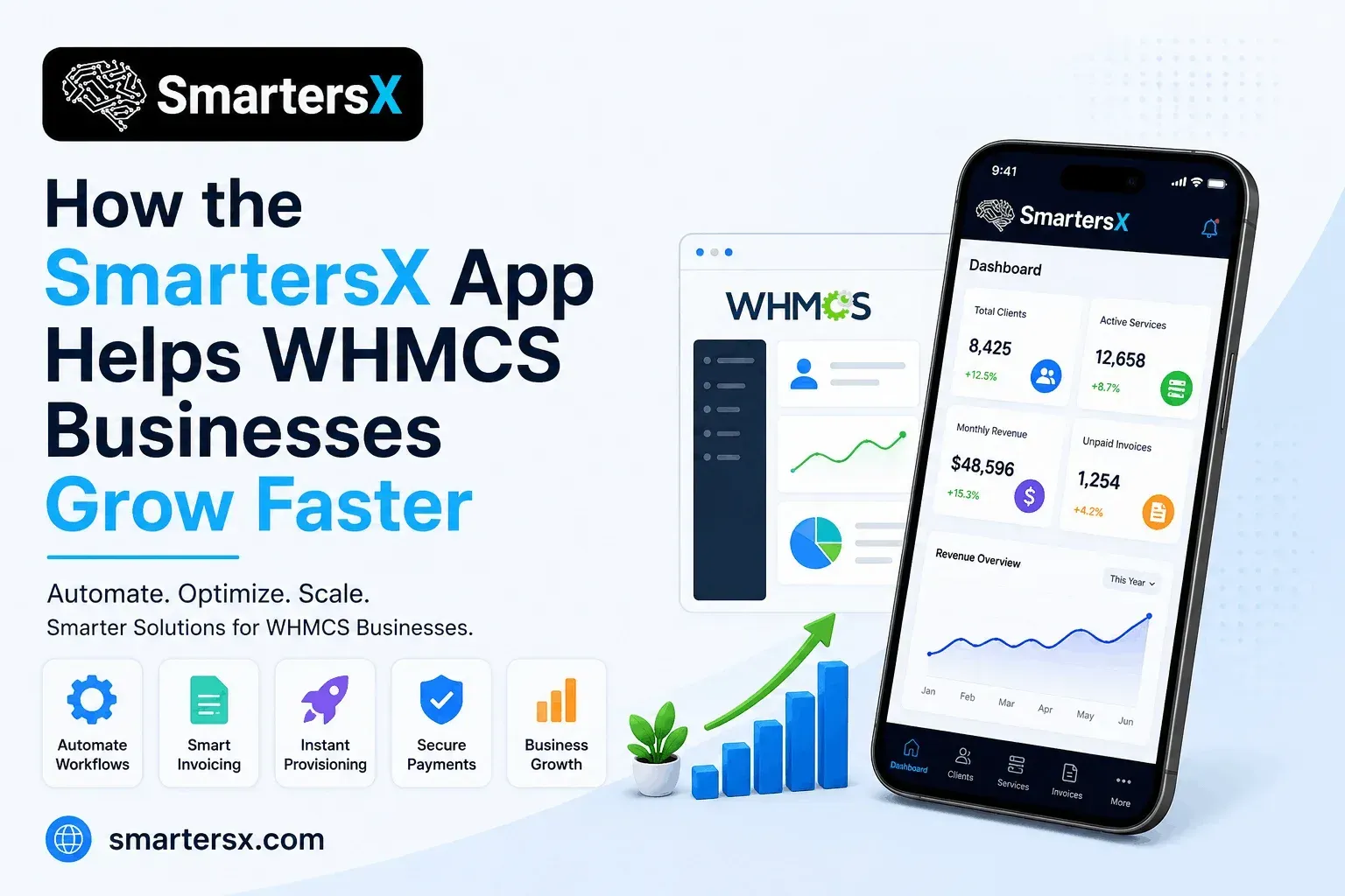 How the SmartersX App Helps WHMCS Businesses Grow Faster