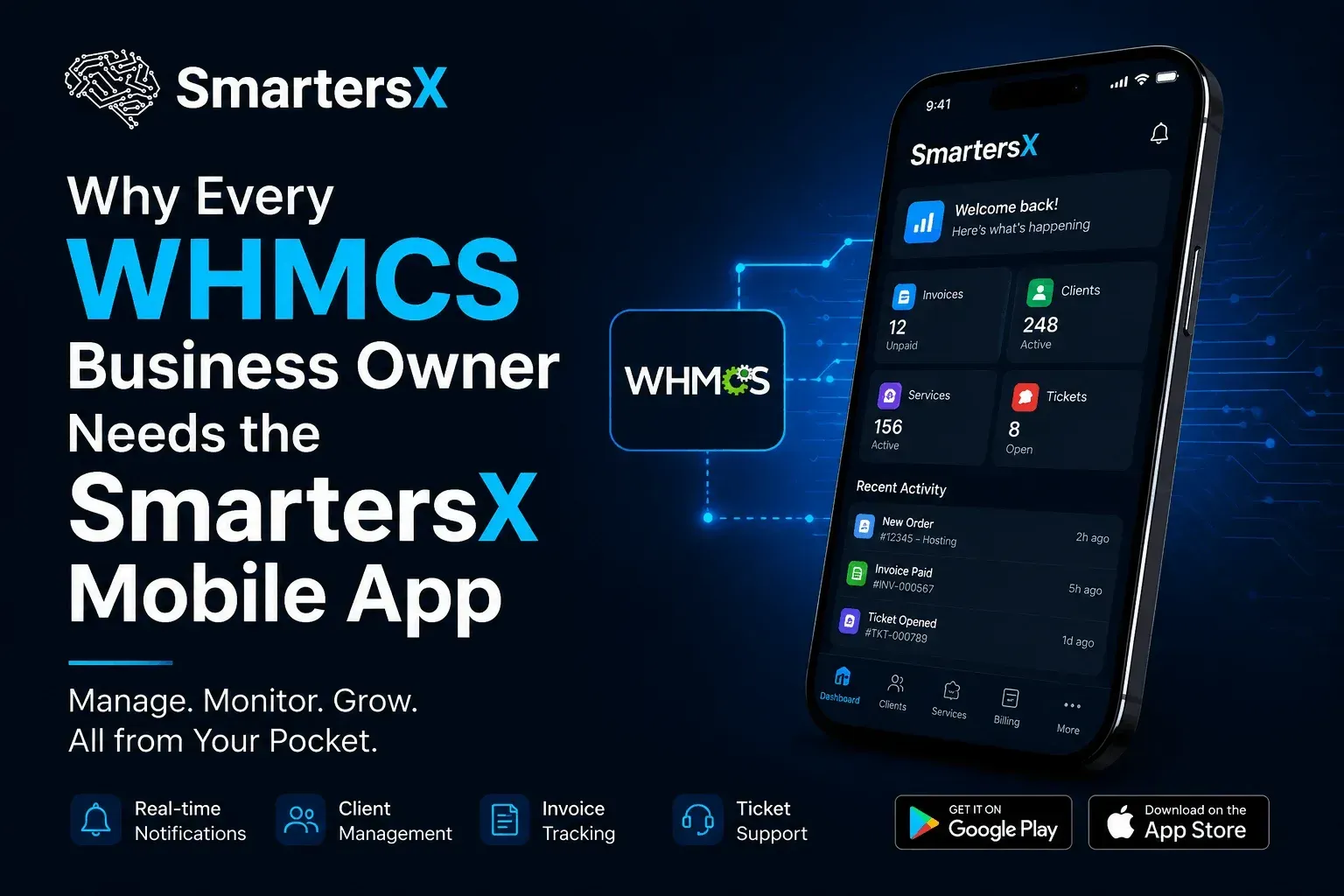 Why Every WHMCS Business Owner Needs the SmartersX Mobile App