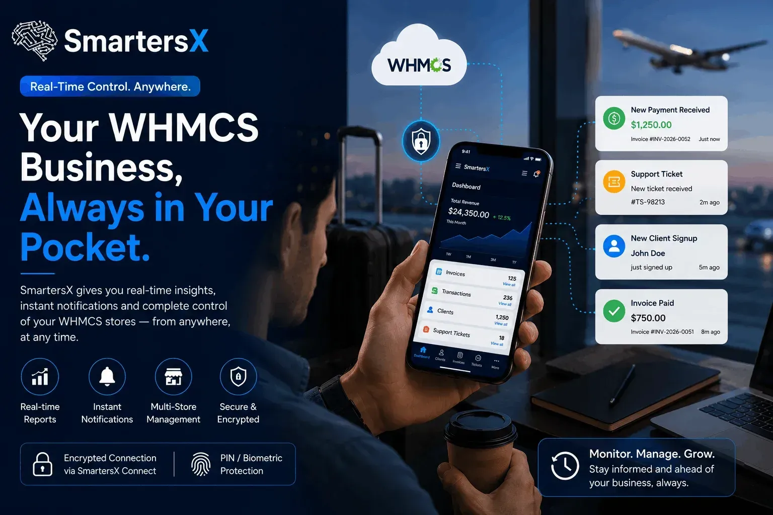 How SmartersX Helps WHMCS Owners Manage Their Business Anywhere